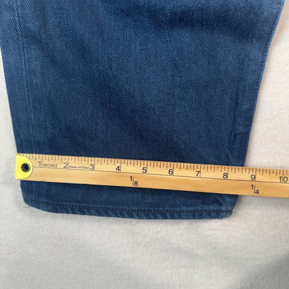 Levis Jeans Mens 38x30 Blue 501 Straight Leg Button Fly Mid Rise - Picture 10 of 12
